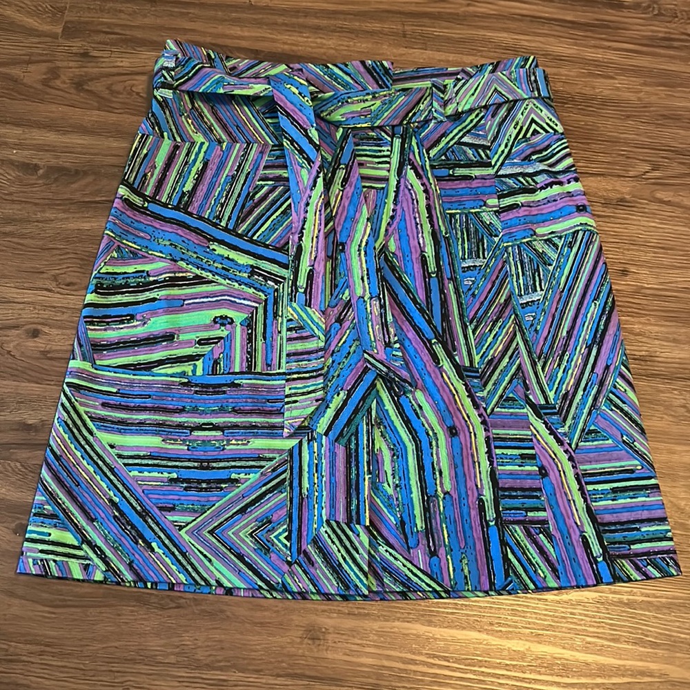 Etcetera A-Line Belted Skirt Lined Hidden Zip Size 10